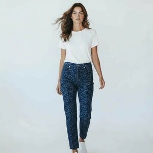 NYDJ - SIZE‎ 10 - MARILYN STRAIGHT - WILD COLORFUL ANIMAL PRINT JEANS  - …